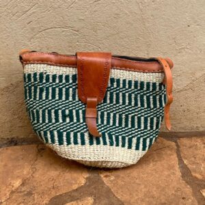 Handgeweven tas donkergroen